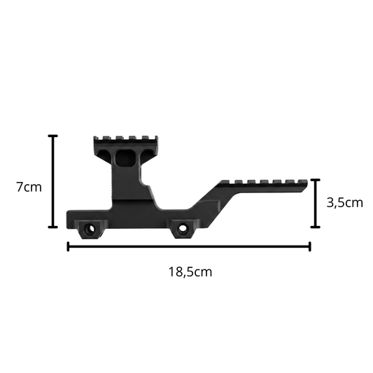 Mount Elevado Hidra Picatinny para airsoft - imagem 2